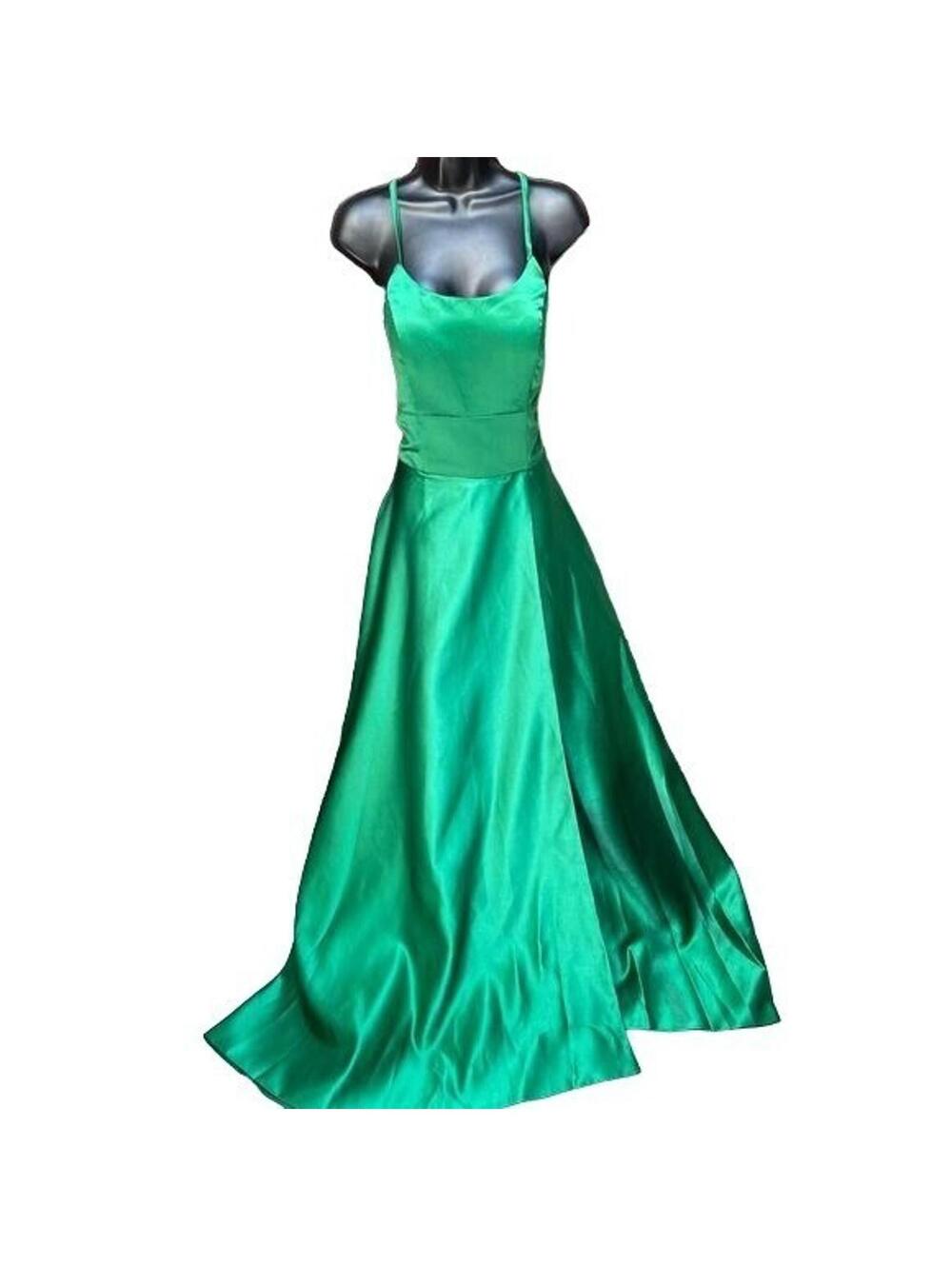 Women's Party Prom Dress Elegant Emerald Green Halter Backless Long Dress